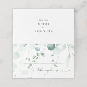 De Placement Carte Mariage Eucalyptus Vert Été (Extérieur déplié)