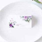 De Placement Carte Mariage Eucalyptus Violet Flowers
