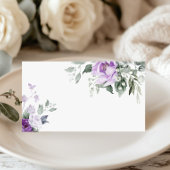 De Placement Carte Mariage Eucalyptus Violet Flowers