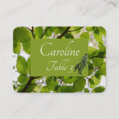 De Placement Carte Mariage Feuille verte (Devant)