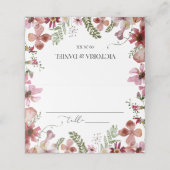 De Placement Carte Mariage Fleur sauvage Botanique (Extérieur déplié)