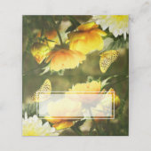 De Placement Carte Mariage Fleurs Jaunes et Papillon (Extérieur déplié)