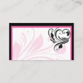 De Placement Carte Mariage Flore Noir et Rose foncé (Dos)