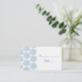 De Placement Carte Mariage frontière Zinnia, Bleu (Debout devant)