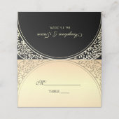 De Placement Carte Mariage Gold et Black (Extérieur déplié)