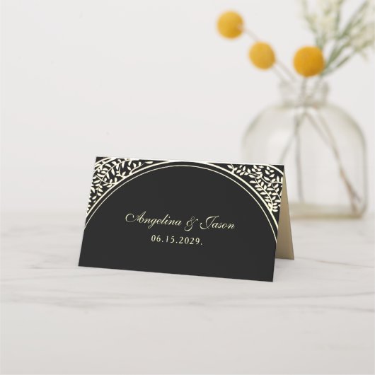 De Placement Carte Mariage Gold et Black (Dos)