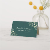 De Placement Carte Mariage Gold et Emerald Green (Dos)