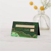 De Placement Carte Mariage Gold Green Agate (Devant)