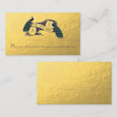 De Placement Carte Mariage Gold Peacock (Devant / Derrière)