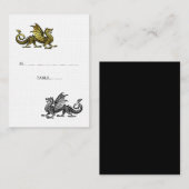 De Placement Carte Mariage Gold Silver Dragon (Devant / Derrière)