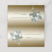 De Placement Carte Mariage Gold Tulips Blanc (Extérieur déplié)