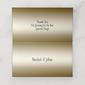 De Placement Carte Mariage Gold Tulips Blanc (Intérieur déplié)
