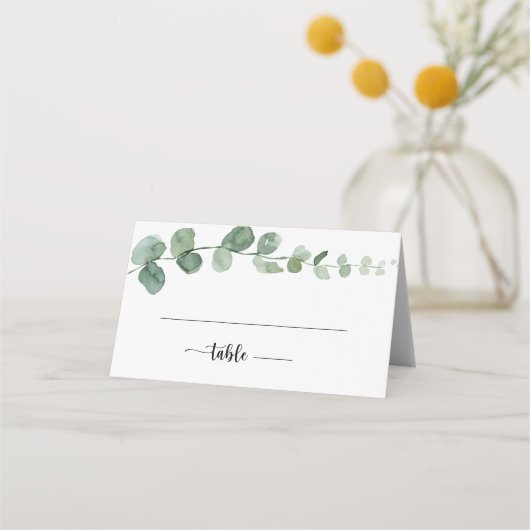 De Placement Carte Mariage Green Delight Eucalyptus (Devant)