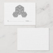 De Placement Carte Mariage gris D20 Dice (Devant / Derrière)
