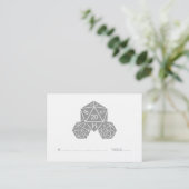 De Placement Carte Mariage gris D20 Dice (Debout devant)