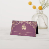 Carte Mariage indienne Place Faux Gold Foil
