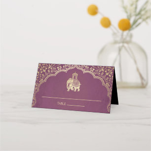 De Placement Carte Mariage indienne Place Faux Gold Foil