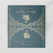 De Placement Carte Mariage indienne Place Faux Gold Foil (Extérieur déplié)