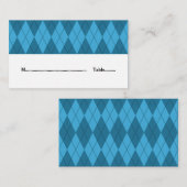 De Placement Carte Mariage Jacquard bleu (Devant / Derrière)