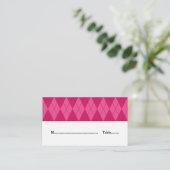 De Placement Carte Mariage Jacquard rose (Debout devant)