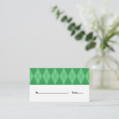 De Placement Carte Mariage Jacquard vert (Debout devant)