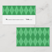 De Placement Carte Mariage Jacquard vert (Devant / Derrière)