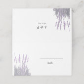 De Placement Carte Mariage Lavender (Extérieur déplié)