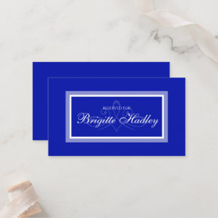 De Placement Carte mariage minimaliste moderne bleu simple