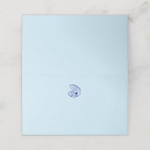 De Placement Carte Mariage moderne Blue Mediterranean Shell (Extérieur déplié)
