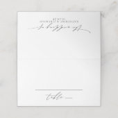 De Placement Carte Mariage moderne élégante Script (Extérieur déplié)