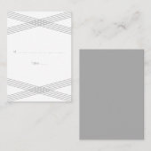 De Placement Carte Mariage moderne gris Déco (Devant / Derrière)