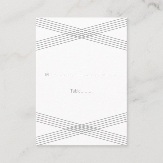 De Placement Carte Mariage moderne gris Déco (Devant)
