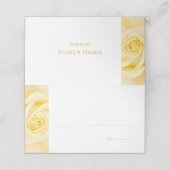 De Placement Carte Mariage moderne Rose Jaune (Extérieur déplié)