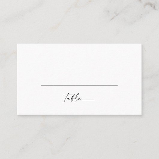 De Placement Carte Mariage moderne Script plat (Devant)
