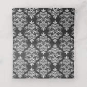 De Placement Carte mariage noir & blanc Damask Table Place (Intérieur déplié)