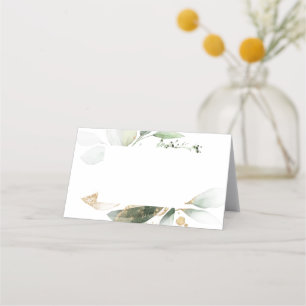 De Placement Carte Mariage or Watercolor Green