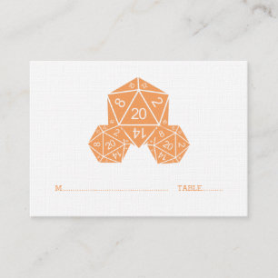 De Placement Carte Mariage orange D20 Dice