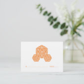 De Placement Carte Mariage orange D20 Dice (Debout devant)