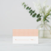 De Placement Carte Mariage Orange Houndstooth (Debout devant)