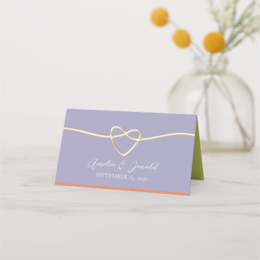 De Placement Carte Mariage orange violet (Dos)