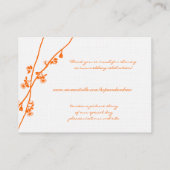 De Placement Carte Mariage Orange Wild Flower Branche (Dos)