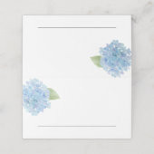 De Placement Carte mariage ou lieu d'événement Blue hydrangeas (Extérieur déplié)
