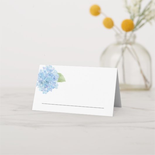 De Placement Carte mariage ou lieu d'événement Blue hydrangeas (Dos)