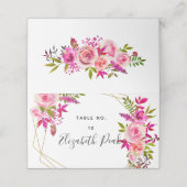 De Placement Carte mariage place rose cristal carte (Extérieur déplié)
