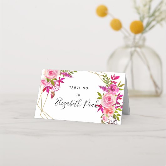 De Placement Carte mariage place rose cristal carte (Devant)
