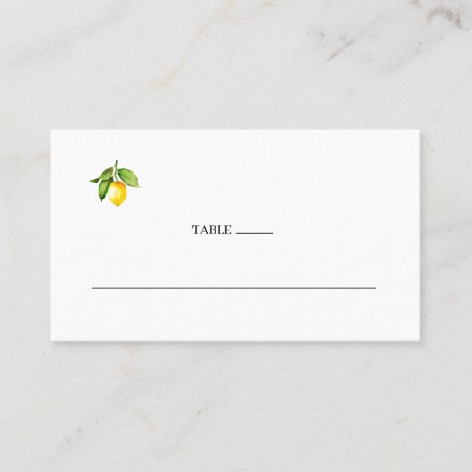 De Placement Carte Mariage plat citron (Devant)