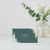 De Placement Carte Mariage Plat Flat Feuille Verte (Debout devant)