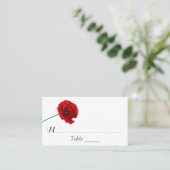 De Placement Carte mariage | Poppies rouges | Noir, Vert (Debout devant)