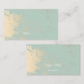 De Placement Carte Mariage populaire Mint et Spring (Devant / Derrière)