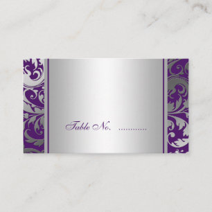 De Placement Carte Mariage pour les tournois pourpres et argent